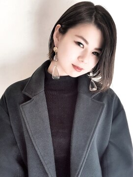 リトルカモジマ バイ ヴィーヴル(little kamojima by BIVRE) モードグレージュ × 前下りボブ by shiho