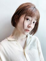 アルバム 銀座(ALBUM GINZA)&nbsp;ミニボブ_耳かけウェーブパーマフォギーベージュ_27657