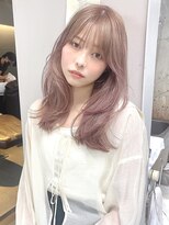 フェブ(fev)&nbsp;【fev_uran】ミルクティーピンク　＋　レイヤーカット