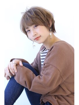 オーロ 緑地公園店(ORO) イメチェンローライトフォギーベージュ小顔ワンサイドショート