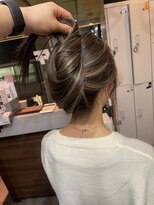 ラフ(LAFF)&nbsp;#バレイヤージュ#グレージュカラー#ボブウルフ#ココアベージュ