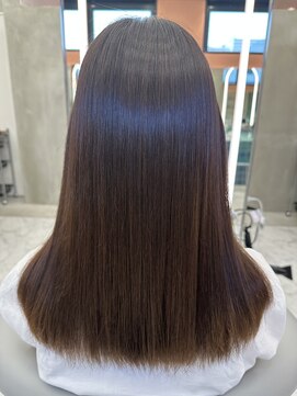 ロンドルーチェ 心斎橋(Lond luce) ダークアッシュ/ミディアムレイヤーカット［髪質改善/縮毛矯正］