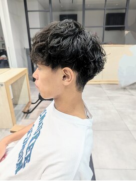 ラック 本厚木店(LUCK) メンズ高め刈り上げ＆波巻きスパイラル☆