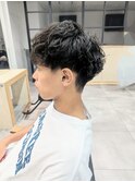 メンズ高め刈り上げ&波巻きスパイラル☆