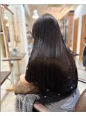 赤坂＊暗めカラー髪質改善トリートメント地毛風ストレート