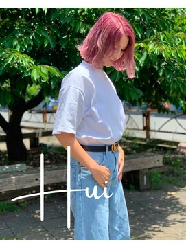 フイ(Hui) 切りっぱなしハイトーンピンク