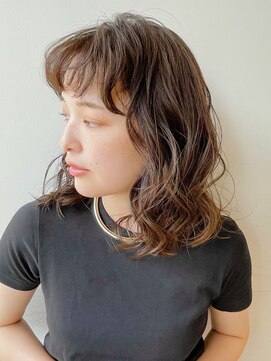 ガーデン 銀座(GARDEN) デジタルパーマ ブルーブラック チェリーブラウン イメチェン