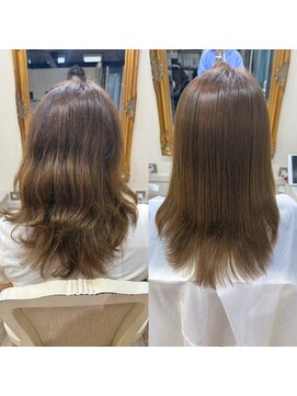 カシュカシュ(cache cache) レイヤーカット韓国風髪質改善縮毛矯正用賀