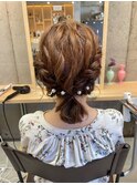 デート向け◎愛されヘアセット編み込みミディアムモテ髪