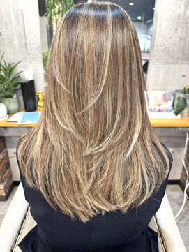 ルーナヘアー(LUNA hair) 白髪ぼかし ハイライト カラー レイヤー カット 40代50代60代