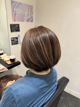 ハイライト×ミルクティーベージュカラー