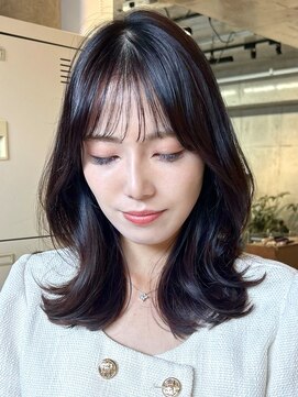 エインアンリー 明治神宮前(AIN.ANLY.) デザインカラーくびれヘアモテ髪オフィスヘア美髪