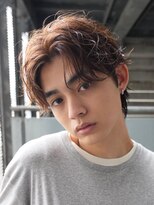 レタッチバイフィフス(RETOUCH by fifth) 原宿センターパートウルフメンズ緩めシャドウパーマルーズパーマ