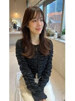 エヌ 大阪梅田店(enu) 【大阪梅田】ブラウンベージュ×韓国風くびれ巻き