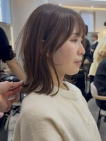 ウェイズトウキョウ 新宿店(Ways TOKYO)&nbsp;ミディアムレイヤー　ミディアムヘア　かきあげ前髪