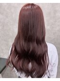 ピンクブラウンワインレッドラベンダーピンクブリーチなし