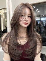 ノイズオオサカ 天王寺店(NOISM OSAKA)&nbsp;韓国風レイヤーカット/ロングレイヤー/ハッシュカット/10代20代