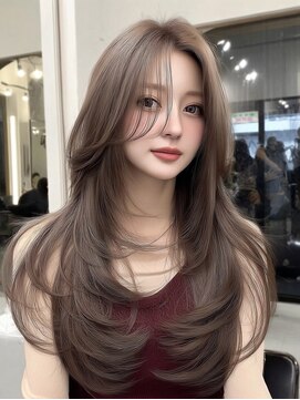 ノイズオオサカ 天王寺店(NOISM OSAKA) 韓国風レイヤーカット/ロングレイヤー/ハッシュカット/10代20代