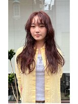 トオ(TOH) ニュアンスパーマロングヘアナチュラルピンクケアカラー