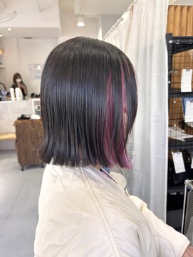 ネオリーブウリ 二子玉川店(Neolive uri) ホワイトグレージュミニウルフデジタルパーマチェリーブラウン