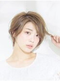 ヌーディーショート#前髪#イメチェン#ウェーブパーマ