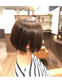 【自然な丸み×ボブ】ショートボブ