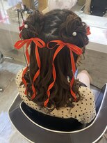 ヘアメイク エンカレッジ(HAIR MAKE encourage)&nbsp;ツインお団子　ハーフアップ