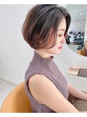 ナチュラルショートボブ　美髪