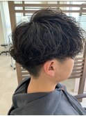 メンズマッシュ波ウェーブパーマ　スパイラルパーマメンズ２