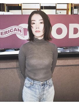 メリケンビューティーパーラー コウベ(MERICAN BEAUTY PARLOR KOBE) 【美髪／切りっぱなしボブ/イメチェン】牧田じゅん