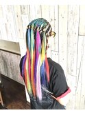 コーンロウ、特殊編み込み、イベント用ヘアーセット