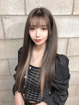 ランソ 新宿(RUNSO) くびれヘア×アプリコットオレンジ×夏×ハイライトカラー