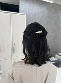 お呼ばれハーフアップ