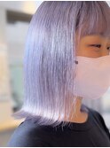 20代30代ブリーチ透明感カラーラベンダーホワイトブリーチ