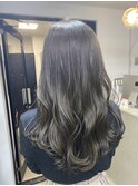 小顔 フェミニンロング メルティーカラー 似合わせカット"