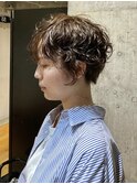 ランダムパーマ　ショート　【窪田】