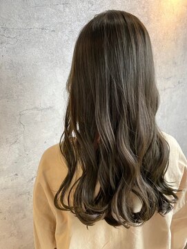 ヘアデザインファブロ イオンモール宮崎店(hair design FABRO.) 【透明感カラー/巻き髪ロング/韓国風ロング/オリーブベージュ】