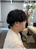 メンズカットツイストスパイラルパーマニュアンスパーマショート