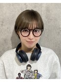 丸みショートシースルーバングくびれショートボブミニボブ