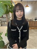 艶髪ストレート《ダークアッシュ》