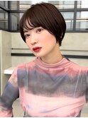 ショートヘアショートボブ縮毛矯正白髪ぼかし表参道青山30代