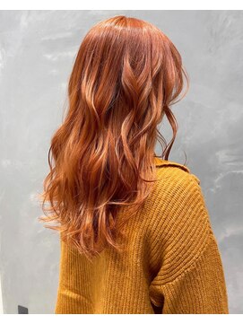 ネウィ 大分中央町店(newi) スモーキーオレンジ×ゆるウェーブで華やか可愛く