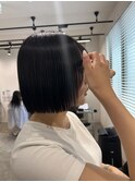 ボブ／暗髪／髪質改善／パーマ