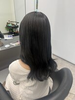 ガルボヘアー 桟橋店(garbo hair)&nbsp;ロング　艶髪　ブルーブラック　巻き髪