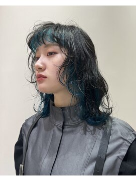 メゾンマイル 恵比寿(maison mile) 顔周りレイヤー×インナーカラー[恵比寿/レイヤー/暖色カラー]