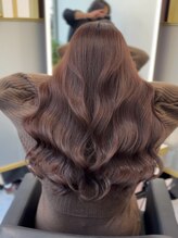 大人世代におすすめ、ピンクブラウン[ブリーチ/ブリーチなしダブルカラー/カラー/ヘッドスパ/学割U24