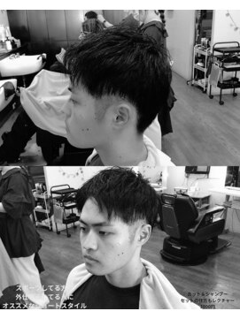 カット ルーム パパス(Cut Room PAPA' S) ツーブロックショートスタイル