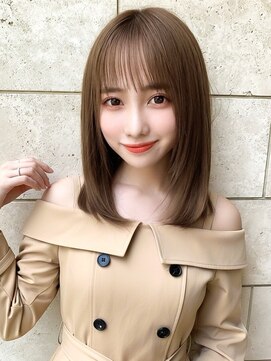 アフロート ディル(AFLOAT D'L) 大人清楚小顔前髪顔まわりカットミディアムレイヤーストレート