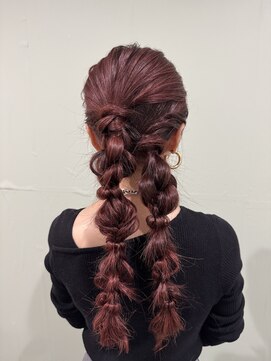 ツイン編み下ろし