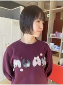 大人な切りっぱなしボブ